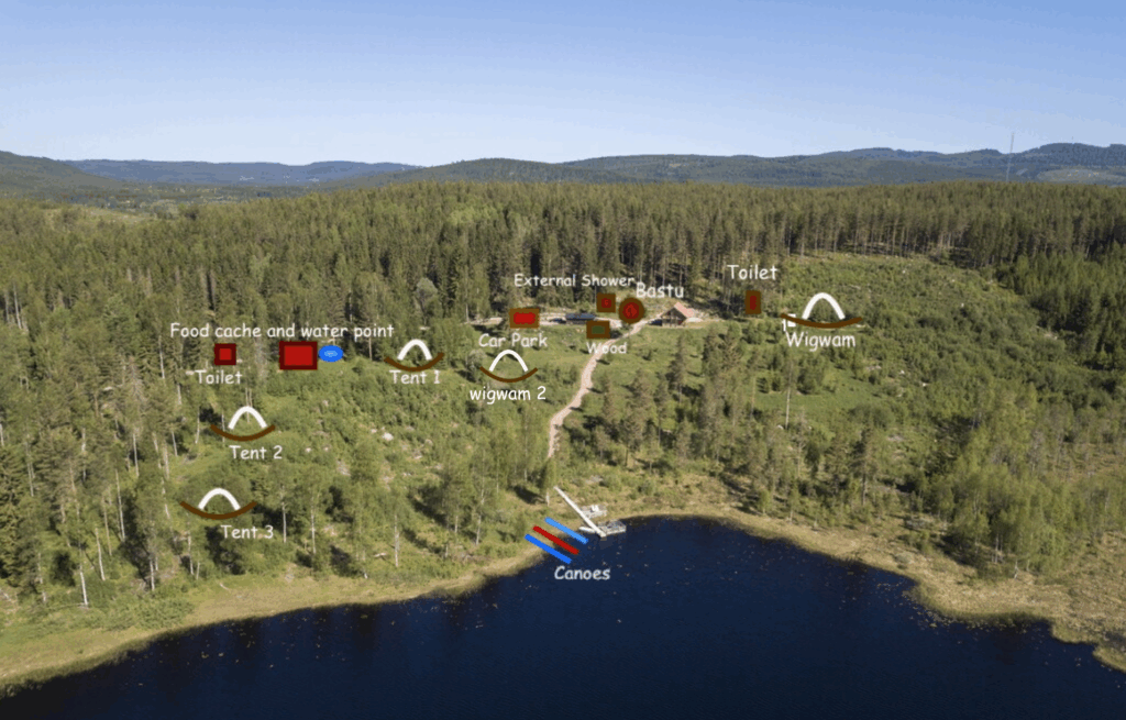 Frisbo glamping camp map